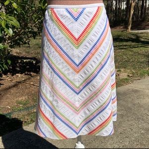 🎈NEW LIST! Talbots Rainbow Chevron Skirt Size 16